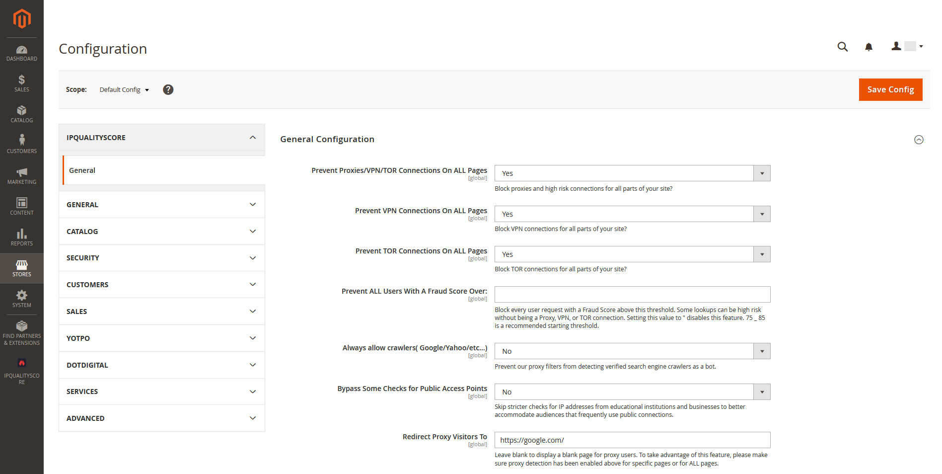 Magento Settings